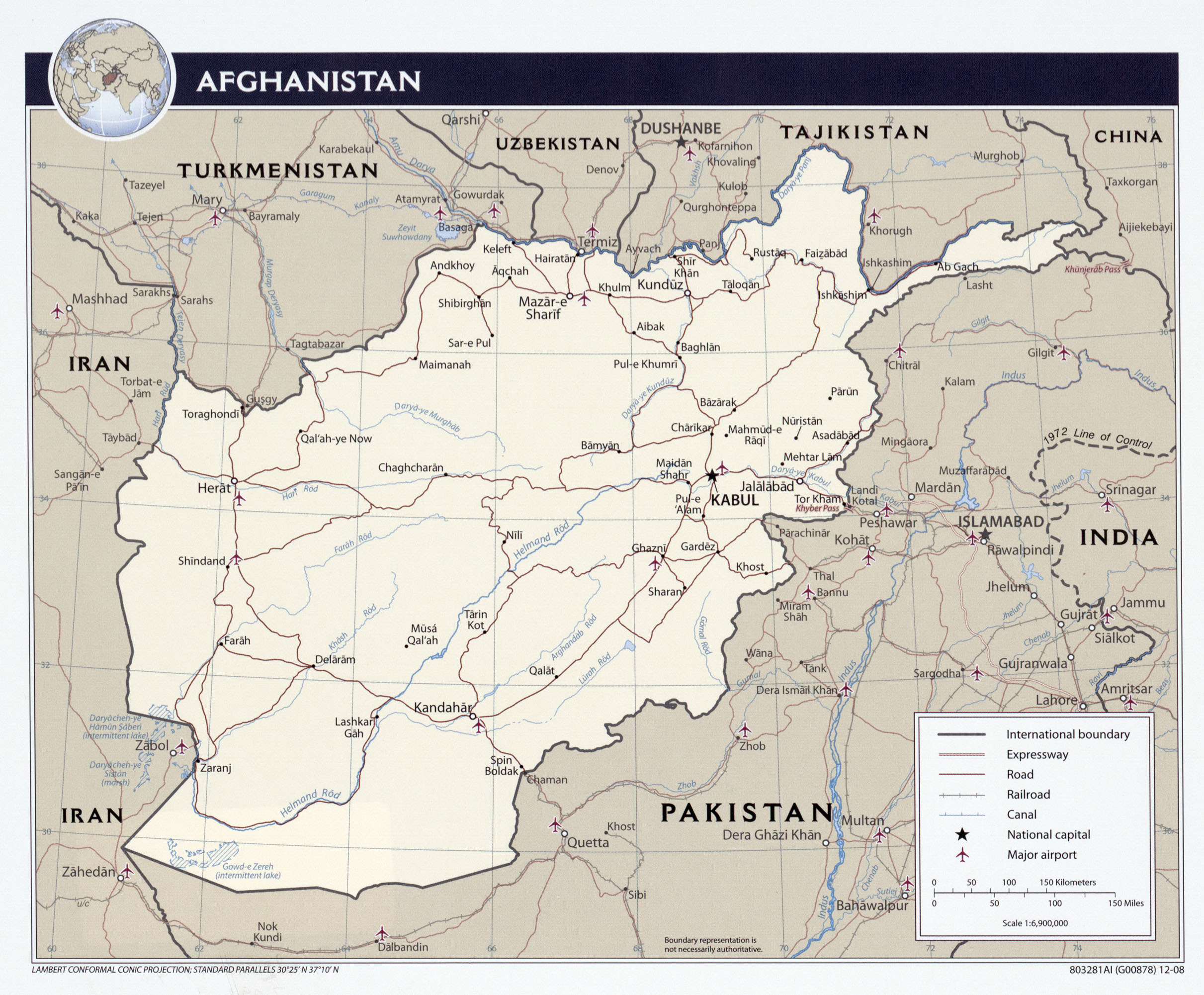 Afghanistan Map - Afghanistan • mappery