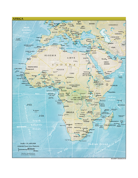 Africa CIA world factbook Map
