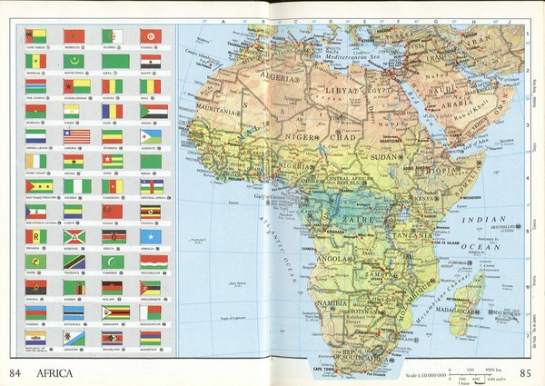 Africa Flag Map