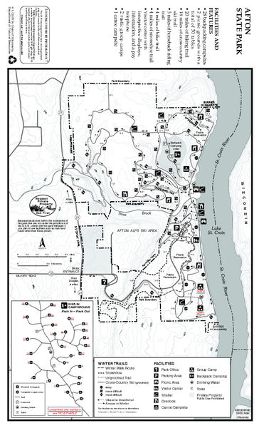 Afton State Park Winter Map