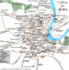 Agra City Tourist Map Agra City Tourist Map
