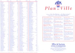 Aix le Bain - index Map Aix le Bain - index Map