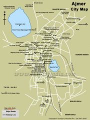 Ajmer City Map Ajmer City Map