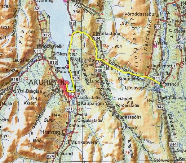 Akureyri area Map