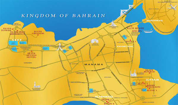 Al Manamah Tourist Map