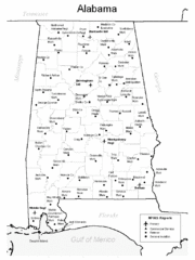 Alabama Aiports Map