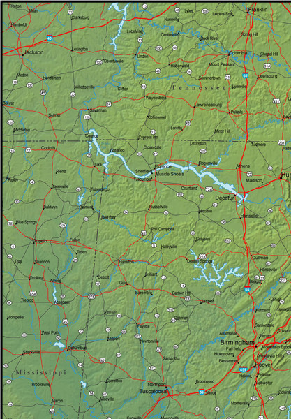 Alabama Area Map