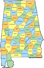 Alabama Counties Map Alabama Counties Map