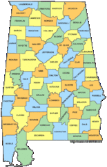 Alabama Counties Map