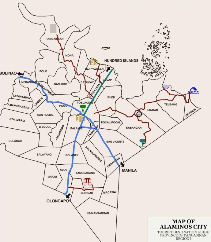 Map Of Alaminos City Pangasinan Alaminos City Tourist Map - Alaminos City • Mappery