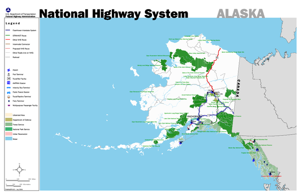 Alaska Road Map