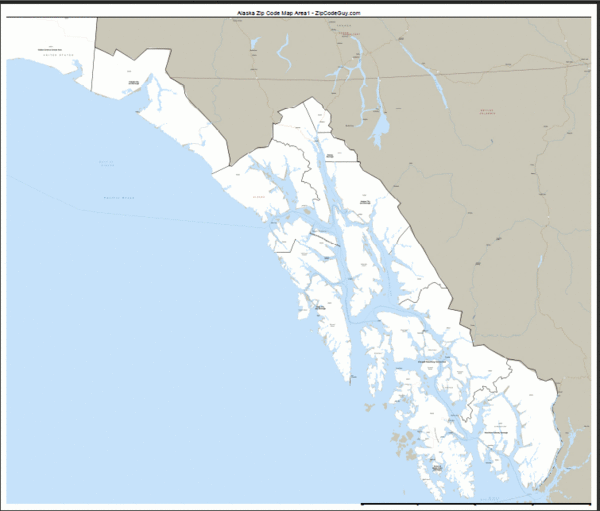 Alaska Zip Code Map