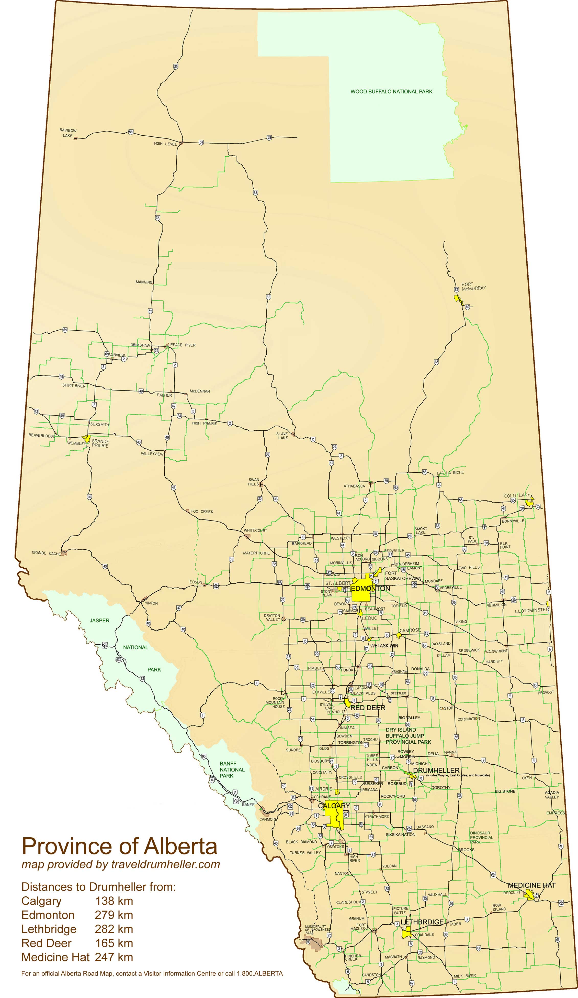 Alberta Tourist Map 2 