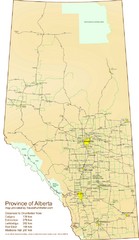 Alberta Tourist Map