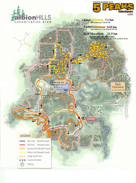 Albion Hills Running Course Map