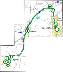 Alfred-Hornell Bus Route Map