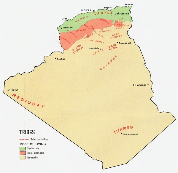Algeria Tribes Map