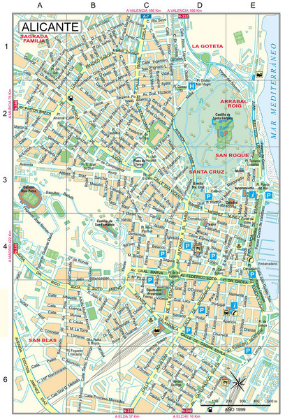 Alicante Tourist Map