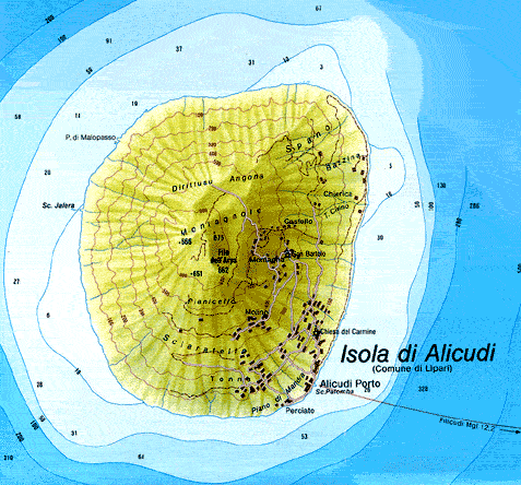 Alicudi Map