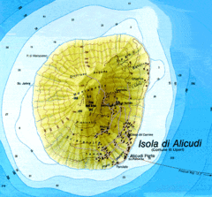 Alicudi Map Alicudi Map