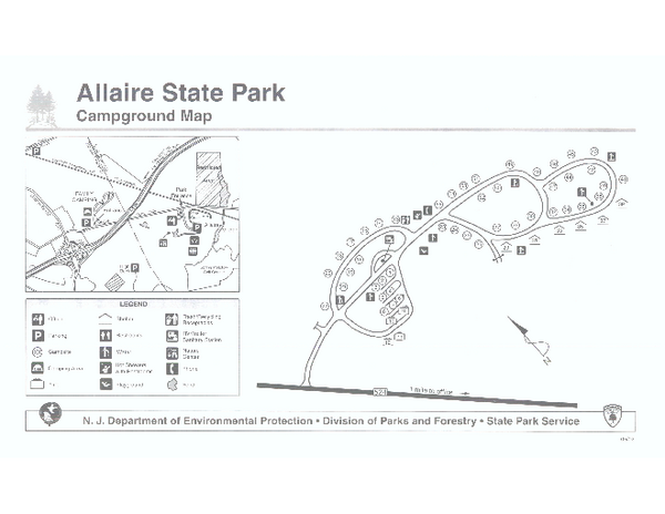 Allaire State Park campground map
