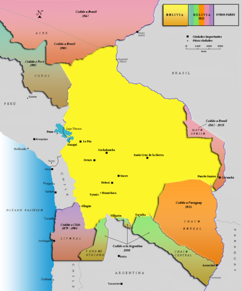 Alleged territorial losses of Bolivia Map v2.0