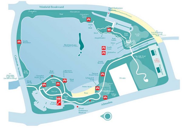 Almaden Lake Park Map