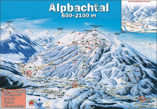 Alpbach Ski Trail Map