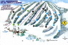 Alpine Mountain Ski Trail Map