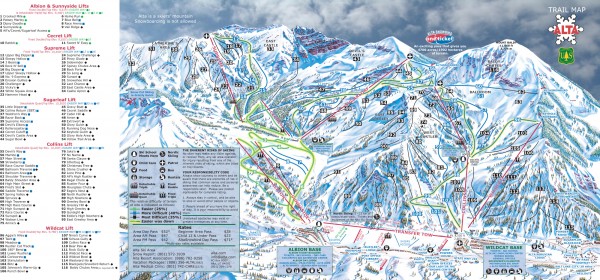 Alta Ski Trail map