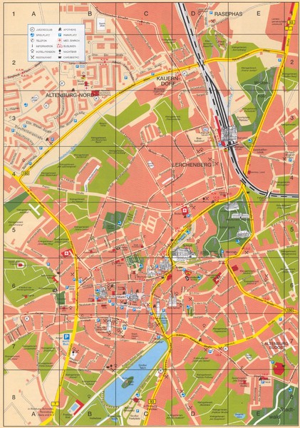 Altenburg Tourist Map