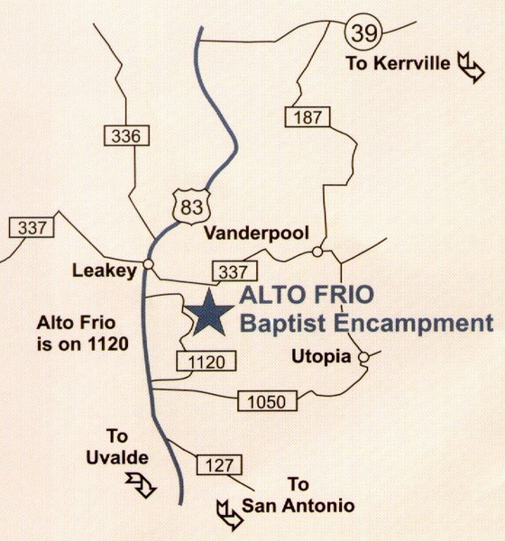 Alto Frio, Texas Tourist Map