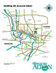 Alton, Illinois, and surrounding areas Map