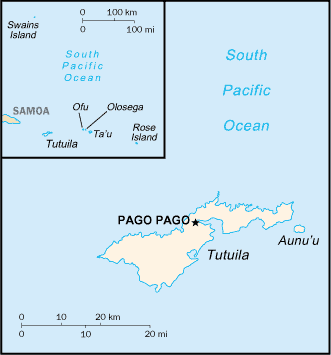 American Samoa Tourist Map