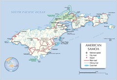 American Samoa Tutuila Island Map