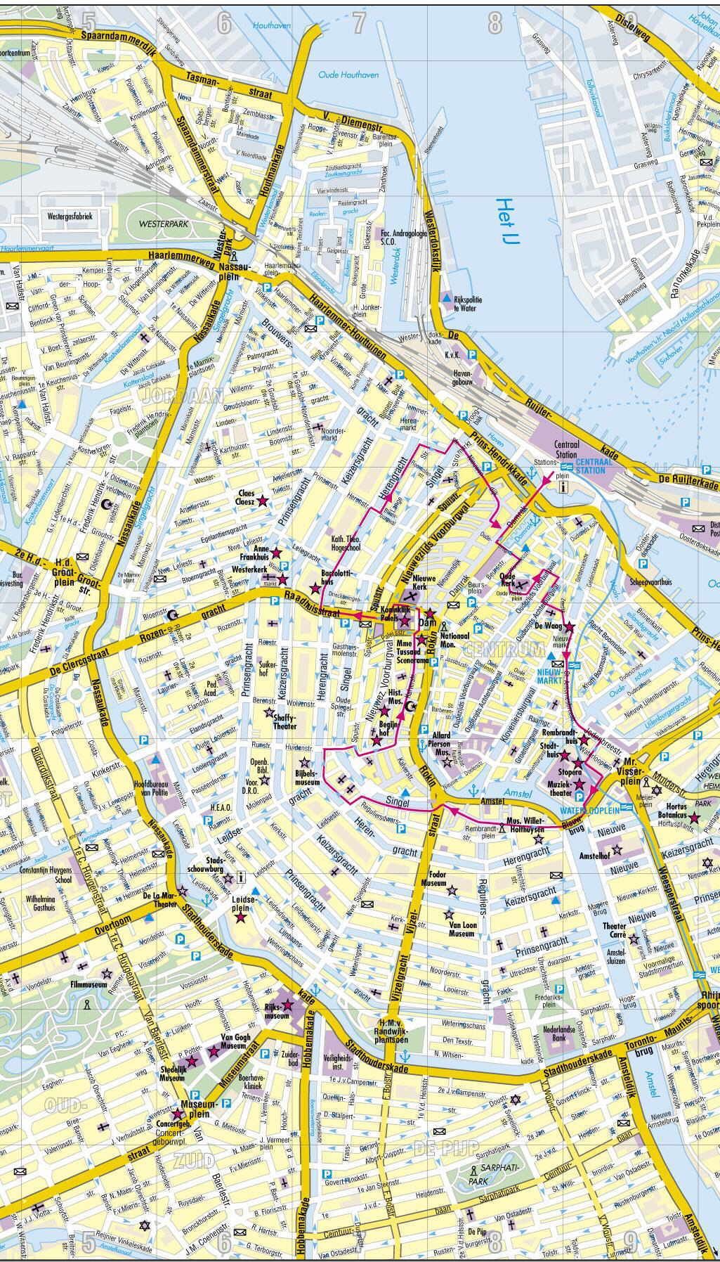 Amsterdam Central City Map Amsterdam Netherlands • mappery