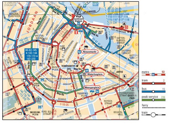 Amsterdam Transit Map