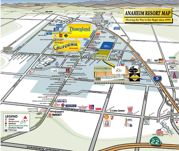 Anaheim Resort Map