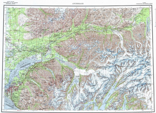 Anchorage Chugach State Park Topo Map