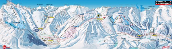 Andermatt (Hospental) Ski Trail Map
