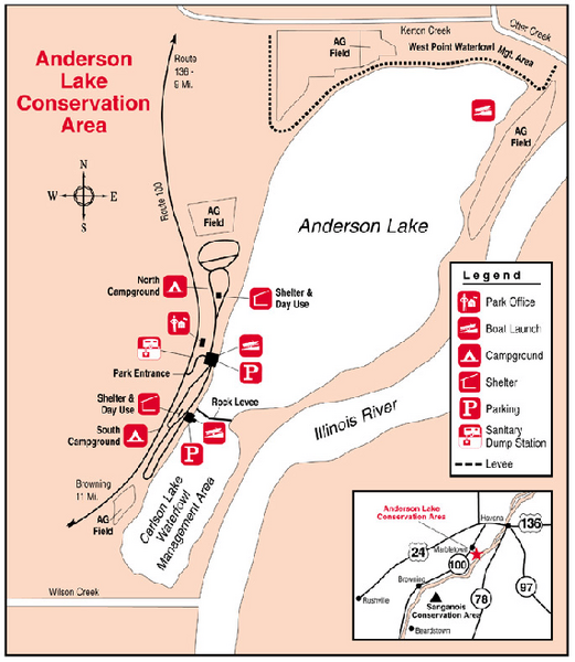 Anderson Lake Illinois Site Map - Anderson Lake IL • mappery