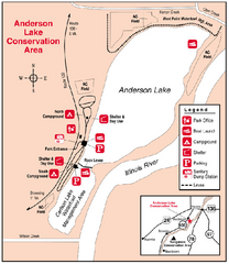 Anderson Lake, Illinois Site Map