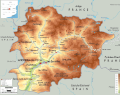 Andorra - Physical Map