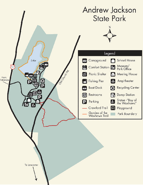 Andrew Jackson State Park Map
