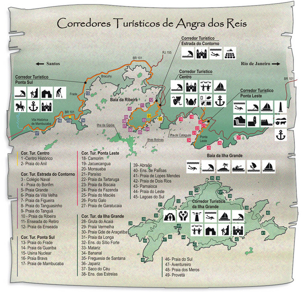 Angra dos Reis Tourist Map
