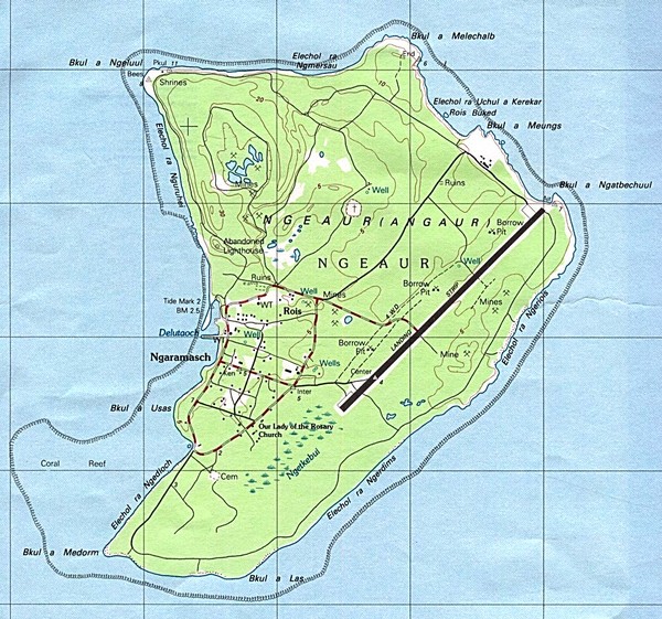 Anguar island Map