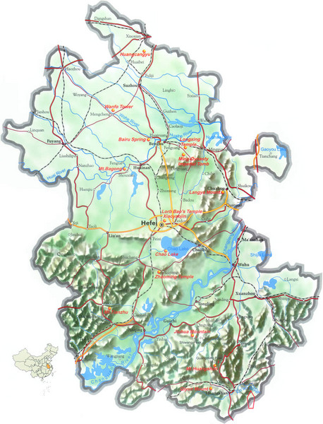 Anhui Guide Map