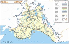 Antalya Region Highways Map