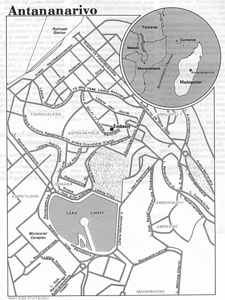 Antananarivo, Madagascar Tourist Map