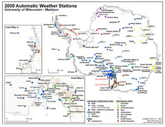 Antarctic Automatic Weather Stations Map